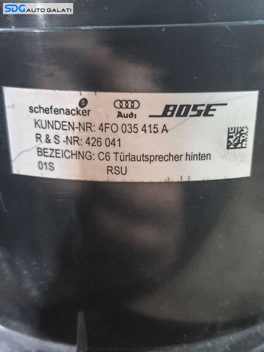 Boxa Difuzor BOSE de pe Usa Portiera Stanga Spate Audi A6 C6 2004 - 2011 Cod 4F0035415A [L8467]