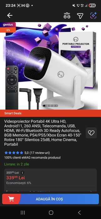 Videoproiector P30Pro S40 + accesorii suplimentare