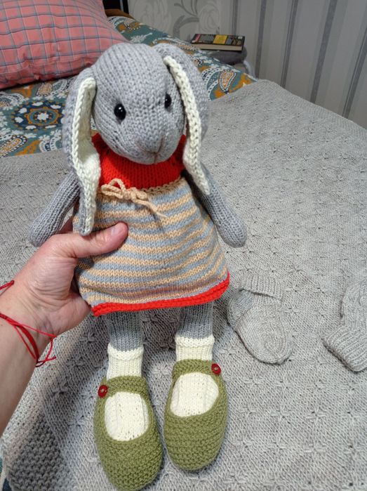 Вязаный детский плед