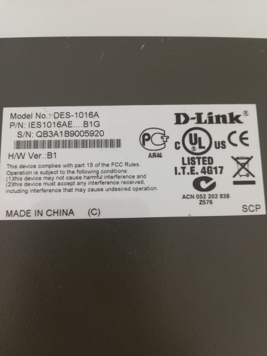 Коммутатор D-Link Des-1016A,  16 портов