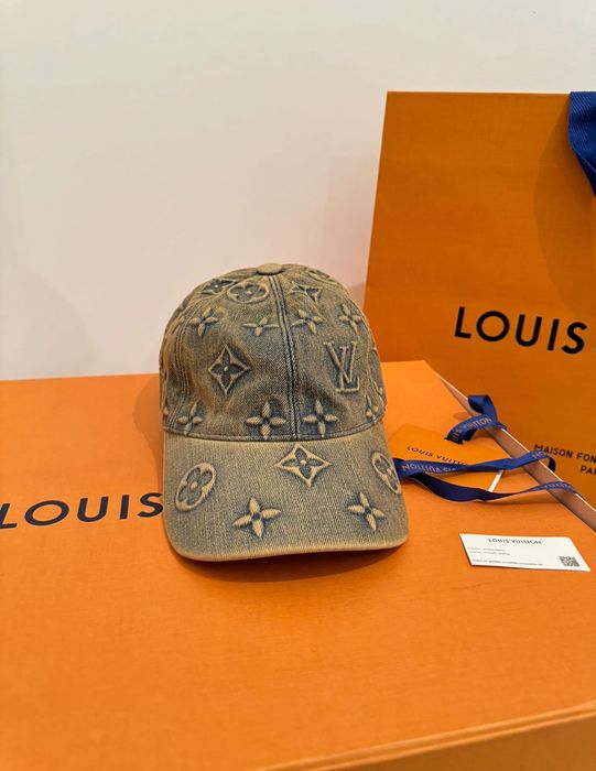 Sapca originala Louis Vuitton Baseball Cap Monogram Washed Denim Cap