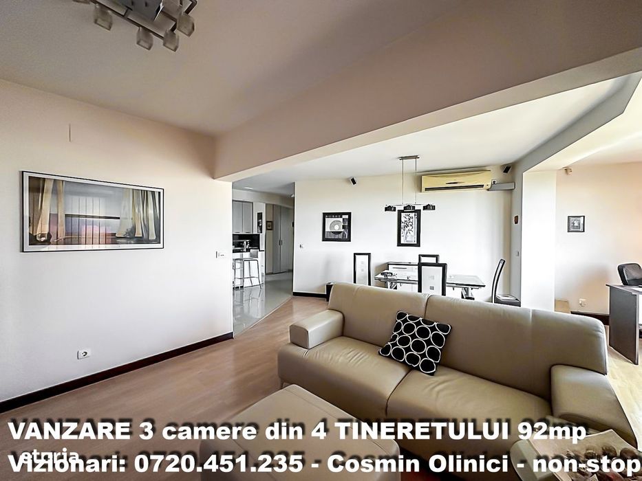 3 camere 92 mp - Living 30 mp - 2 bai - Renovare premium - Panorama
