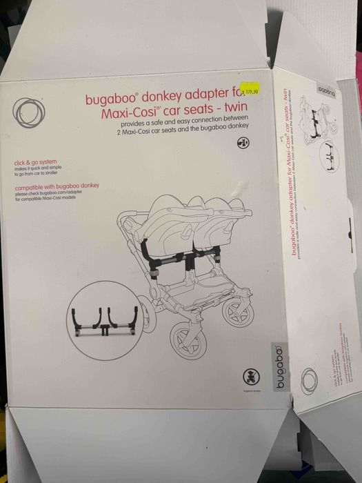 Количка за близнаци Bugaboo Donkey 5 Duo/Twin Sunrise-red пълен комплект и още
