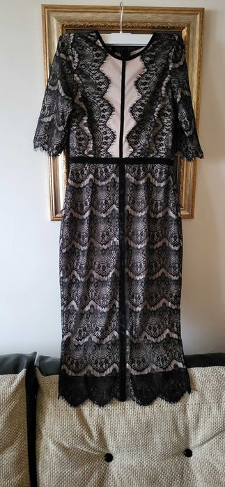 Rochie de seara, de ocazie, dantela neagra luxoasa