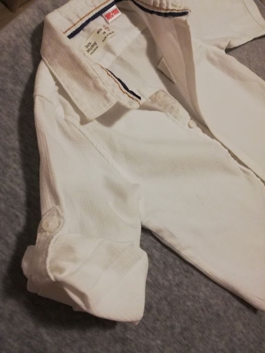 Vand camasi albe Zara Baby, bumbac, marimile 74 cm și 86 cm