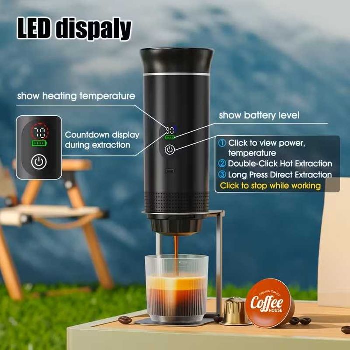 Нов Модел! Преносима еспресо кафемашина ,Nespresso, Dolce Gusto, кафе