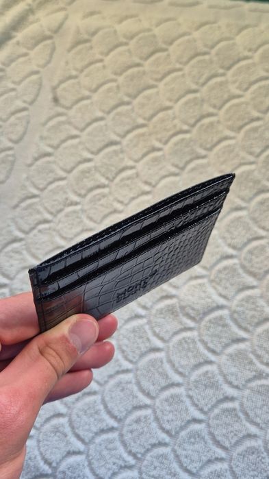 Cardholder Montblanc din piele lucioasa