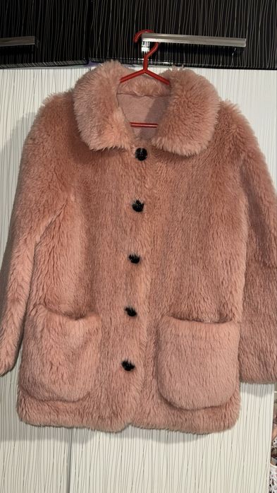 Дамско розово палто