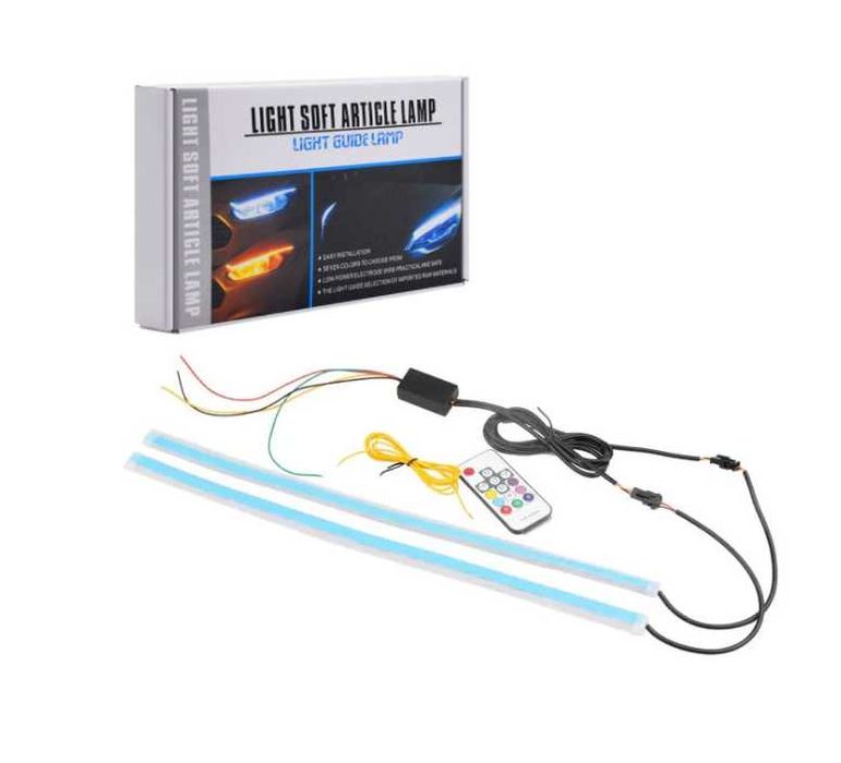 LED дневни светлини 7 цвята с функция мигач