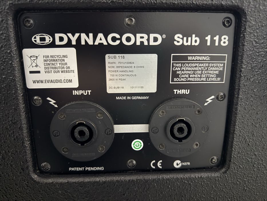 Vand basi dynacord D-lite SUB 118 - CA NOI !!!