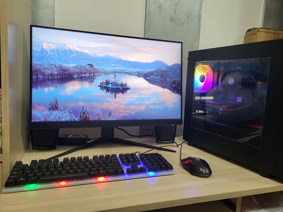 Pc complet RTX 4060 ryzen 5 5500 monitor si periferice