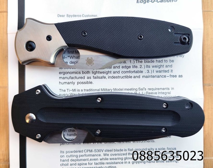 Сгъваем нож Spyderco Schempp Bowie / Schempp EuroEdge