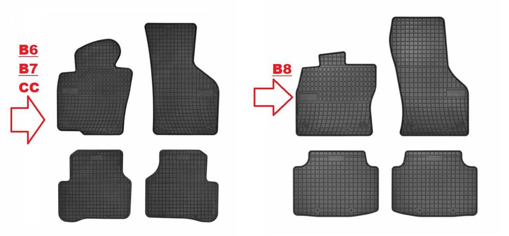 Гумени стелки за VW Пасат/Passat B6/B7/B8/CC
