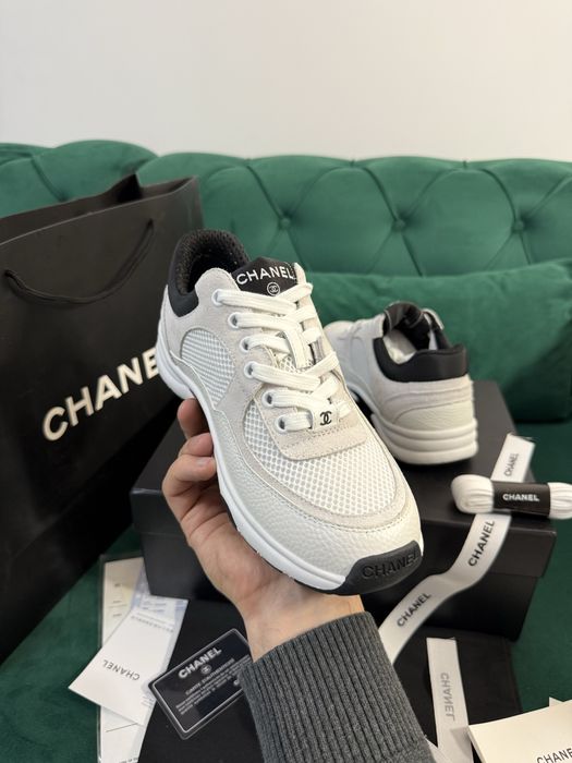 Adidasi Chanel piele naturala Full Box colectie noua