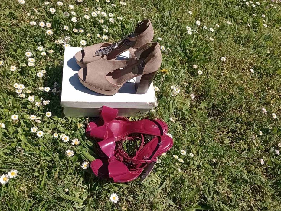 Червени сандали Zara, 39