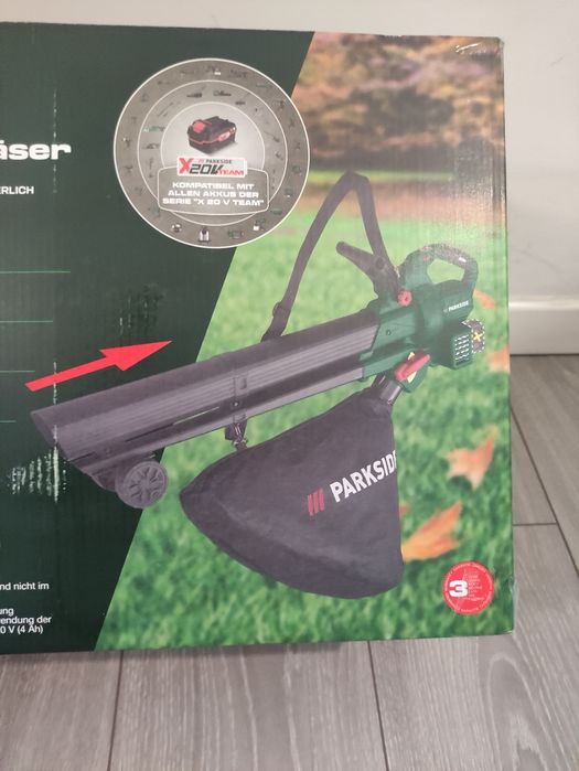 Suflanta aspirator tocator de frunze Parkside 40 V pe acumulatori