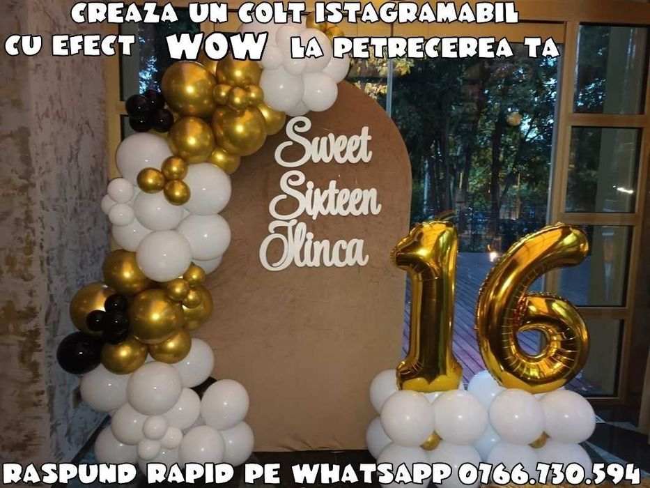 Aranjamente baloane majorat Arcada 18 ani Decor aniversare/zi nastere