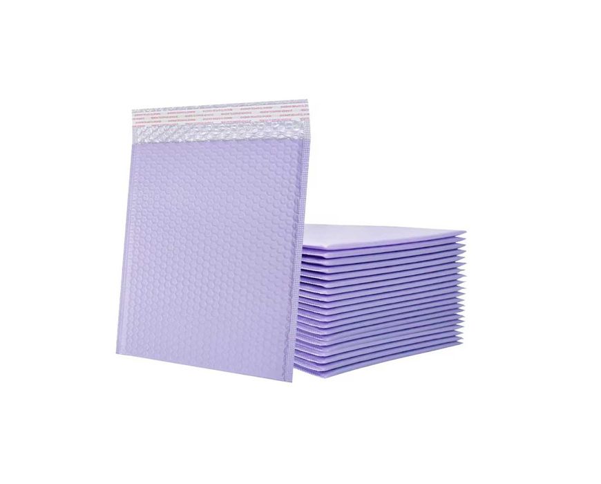 Set 100 Plicuri 130X180 mm din Plastic, Protectie cu Bule, Antisoc Mov