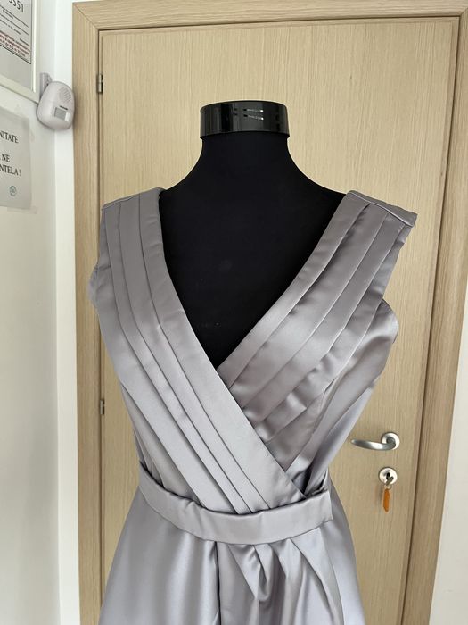 Rochie de seara din tafta gri