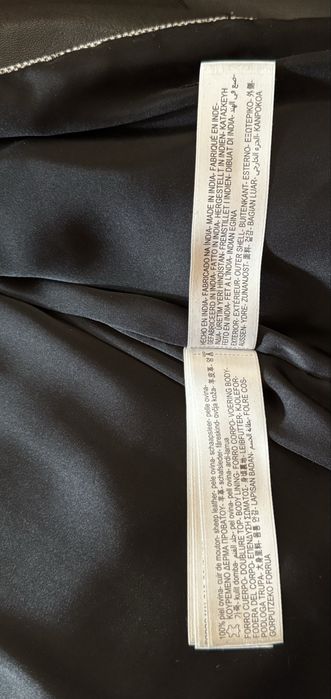 Geacă biker Massimo Dutti din piele naturală