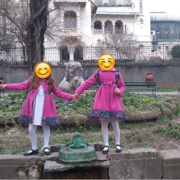 Palton cu palarie, superb și super elegant, 6-8 ani - UTILIZAT