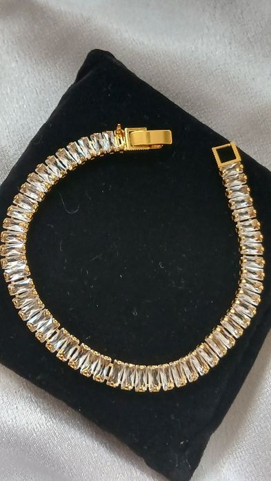 Brățară Noua  Tifanny Tennis Silver Gold 18k