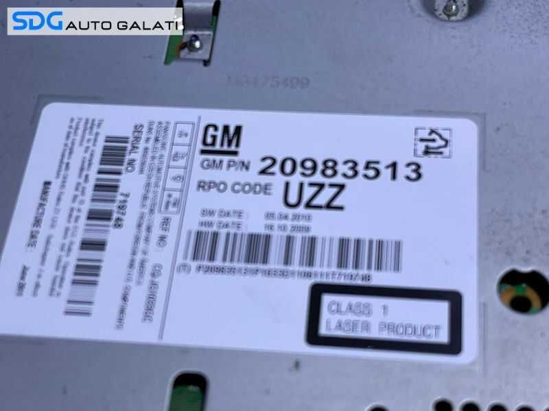 Unitate Radio CD Player Opel Insignia A 2008 - 2015 Cod 20983513 [L4643]