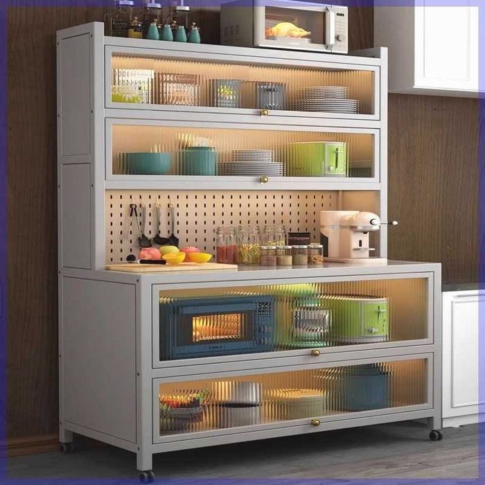 Кухонный сервант/Шкаф для хранения/Сервант с откидной дверцей вверх