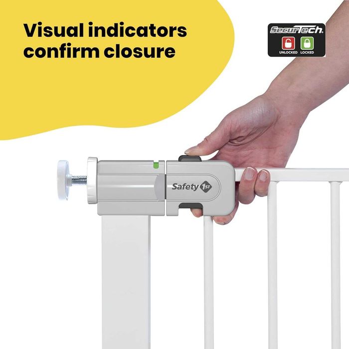Poarta de siguranta Safety 1st Secure Tech Simply Close ,82-87 cm,alb