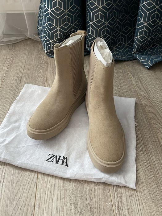 Zara сапоги замшевые продам