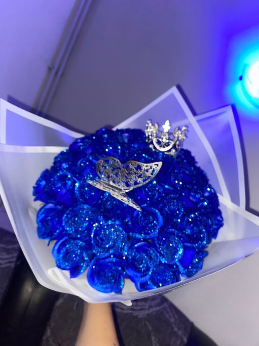 buchet trandafiri de sapun cu sclipici