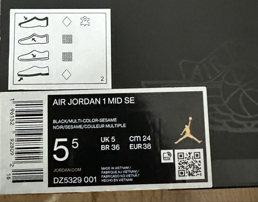 Jordan 1 Mid Tartan Swoosh