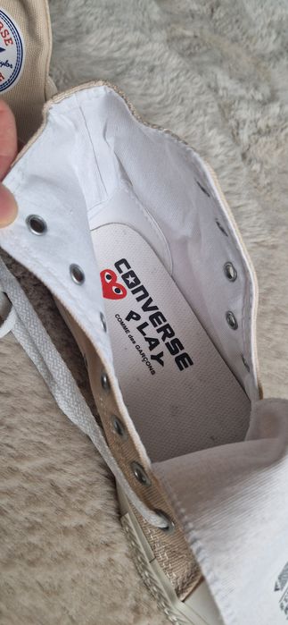 Converse bej cu alb, model CDG noi