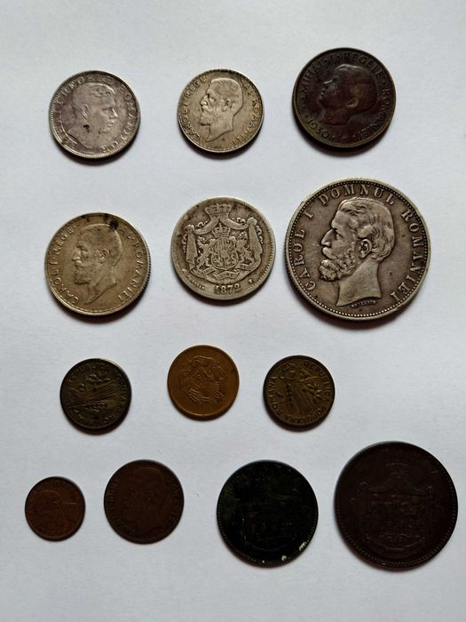 Monede Romania vechi argint, bronz, cupru