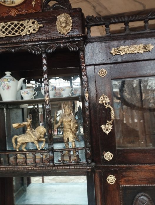 Старинный антикварный мебель буфет бар бронза