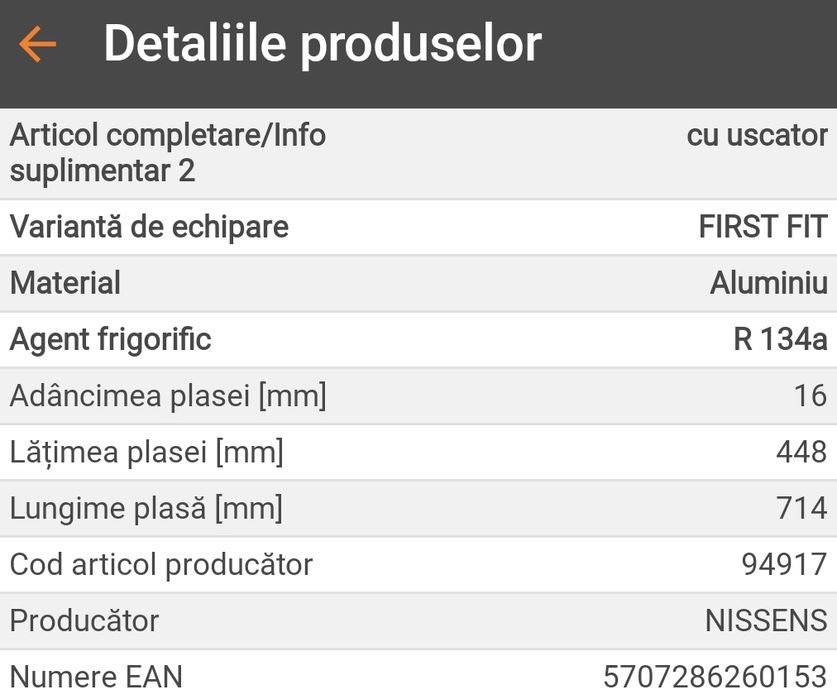 Radiator Climă Sprinter Radiator Climatizare AC Crafter 2006  2025 NOI