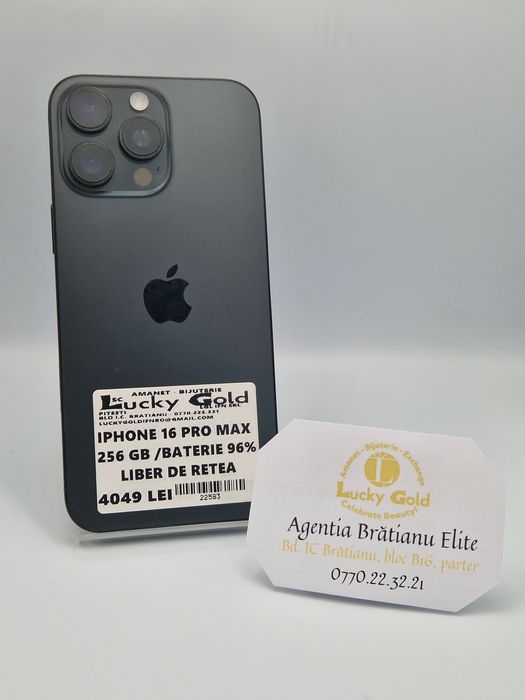 Iphone 16 Pro Max 256 GB Bat 96 % cod 22583