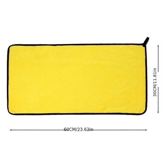 Професионална Двустранна Микрофибърна Кърпа за Подсушаване и Полиране, 60 х 30 см