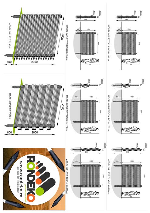 Gard din Lemn Rotund Impletit - Montaj si Transport Asigurat!