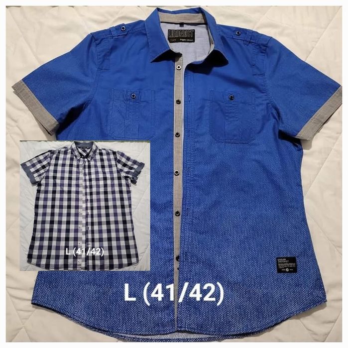 2 Cămăşi bărbătești marimea L (40-41) - ca noi