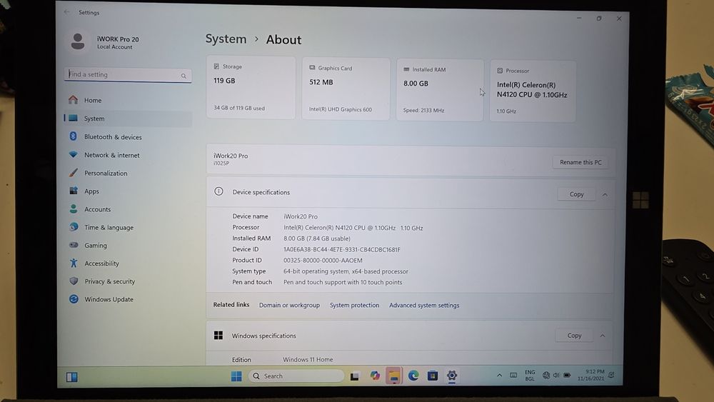 AllDoCube iWork 20 Pro Таблет с Windows 11