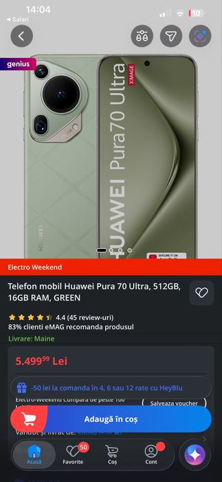 Huawei Pura 70 Ultra Dual Sim 5G , 512GB, 16GB RAM, Green