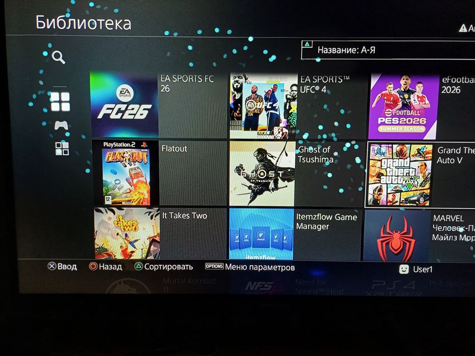 PS4 pro 1 tb bu 20 dan koʻp oynlari bor