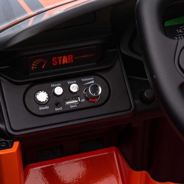 Masinuta electrica Mercedes GT3, Alba,CADOU: NR AUTO PERSONALIZAT!