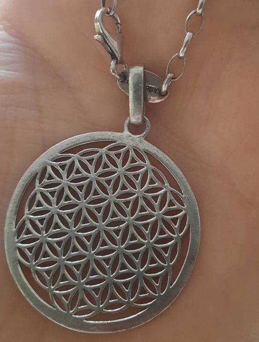 Lanț cu medalion(argint) Floarea vieții