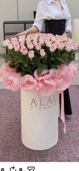 Большой букет только что получила