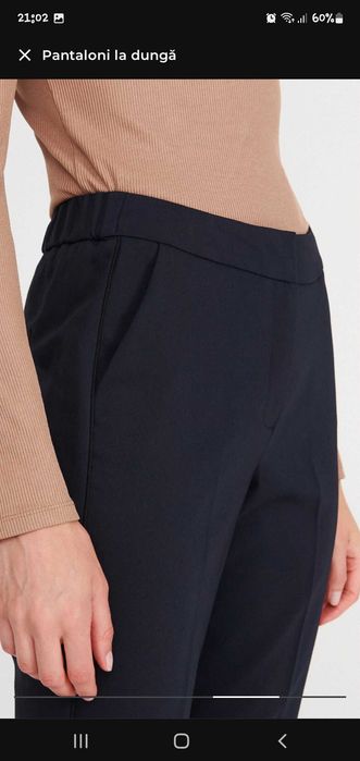 Pantaloni tigareta, Reserved, bleumarin, 40, noi