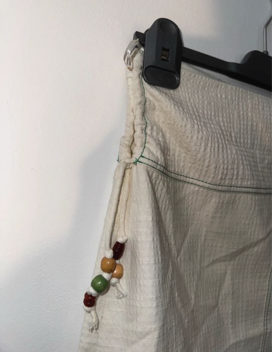 Fusta mini de panza cu detalii din margele