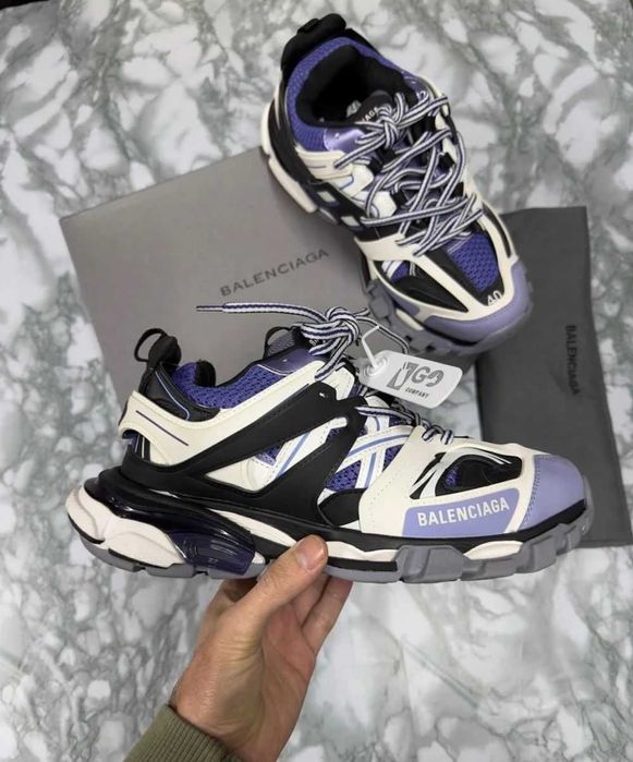 Balenciaga Track Sneaker "White/Black/Iridescent Purple"