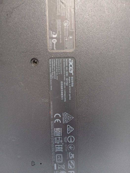 Acer aspire 1 модел N17Q4/intel celeron CPU N3350/4 RAM/1,1GHz/30HDD,14''